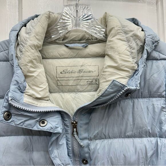 Eddie Bauer hooded down puffer jacket women's medium mid upper thigh length - Picture 4 of 5